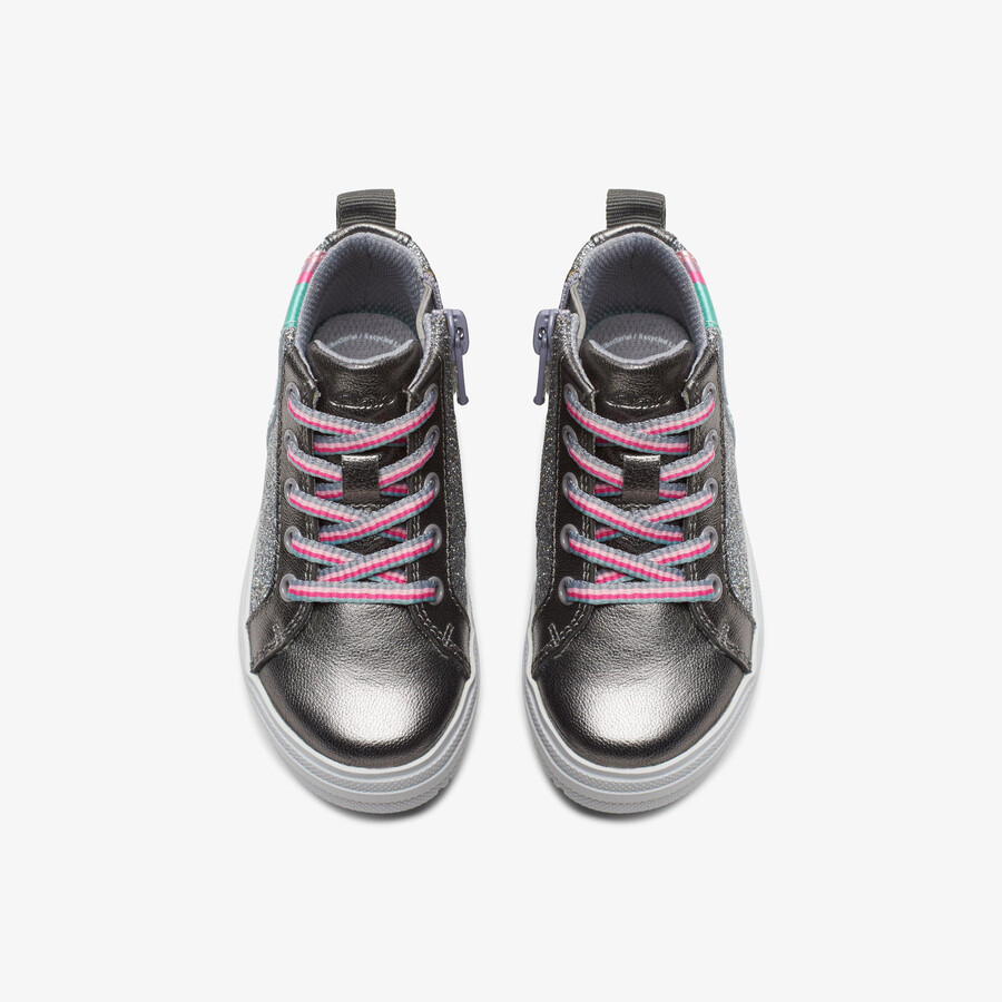 nova light toddler - skóra w kolorze gun metal