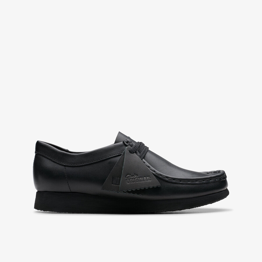 wallabee older - czarna skóra