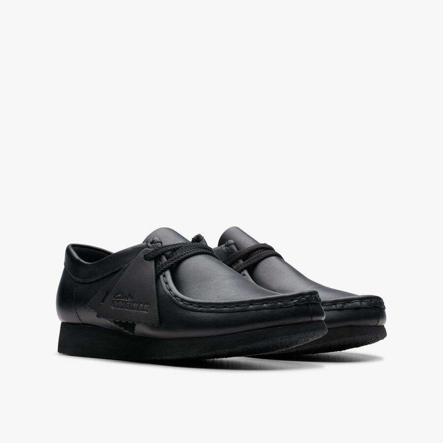 wallabee older - czarna skóra