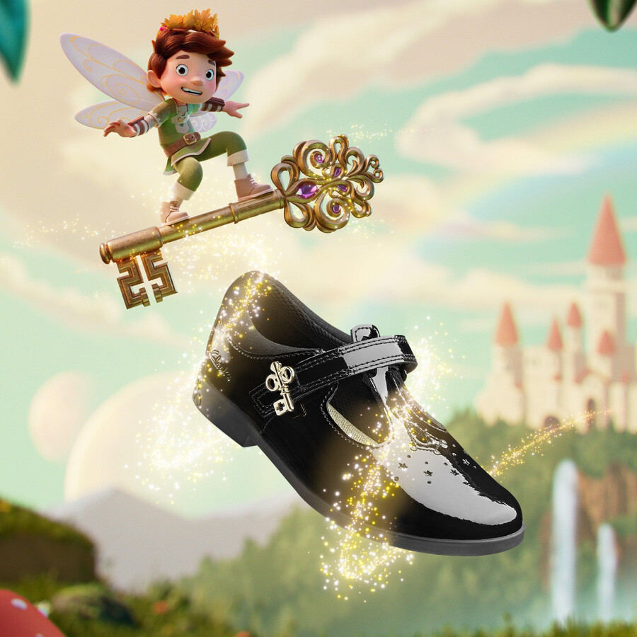 lock shine kid - czarny lakierowany