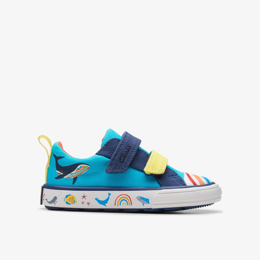 foxing ocean toddler - niebieski wielokolorowy