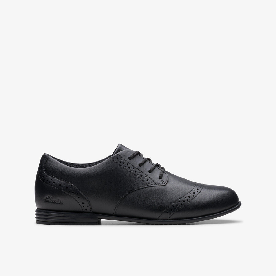 finja brogue older - czarna skóra