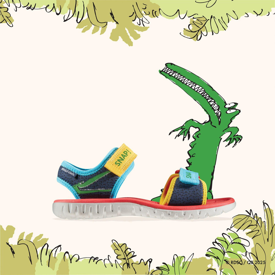 roald dahl ogromny krokodyl as surfingu dzieciak – granatowy nadruk
