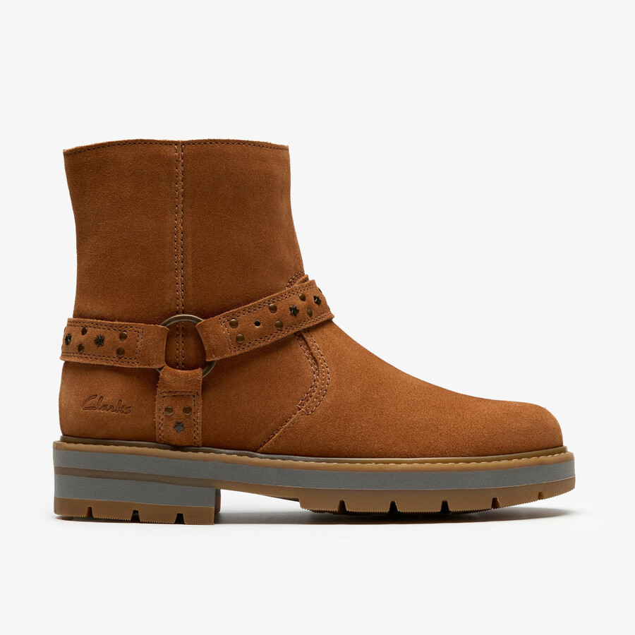 prague shine kid - tan suede