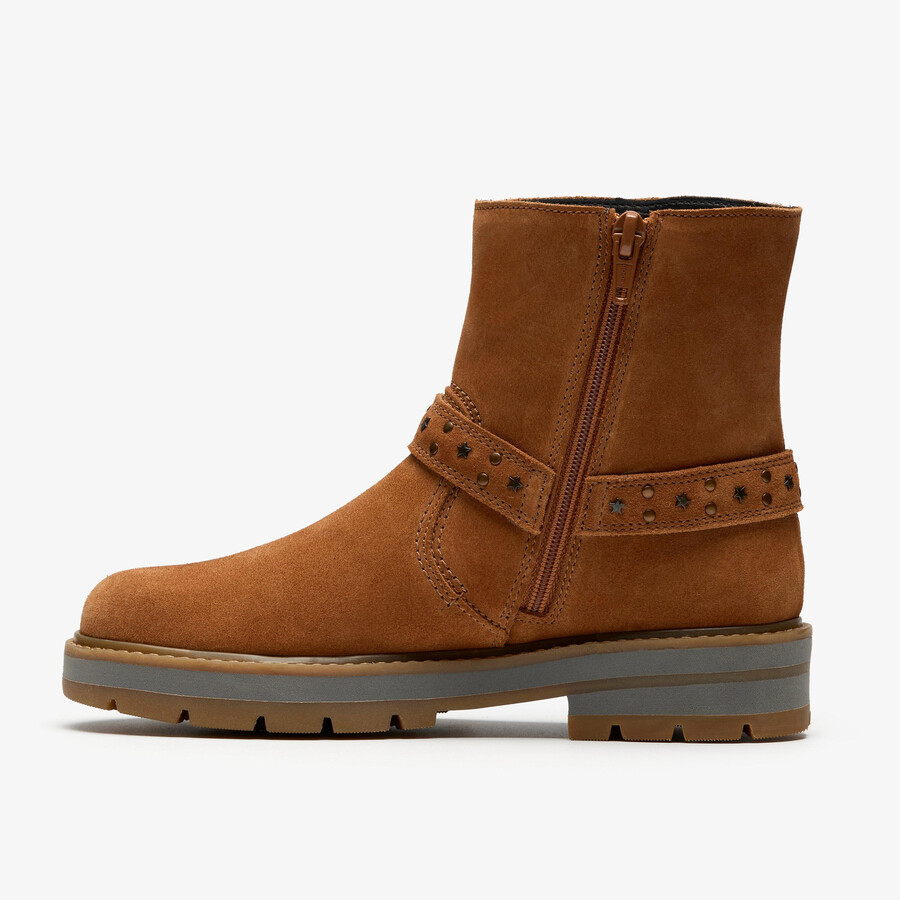 prague shine kid - tan suede