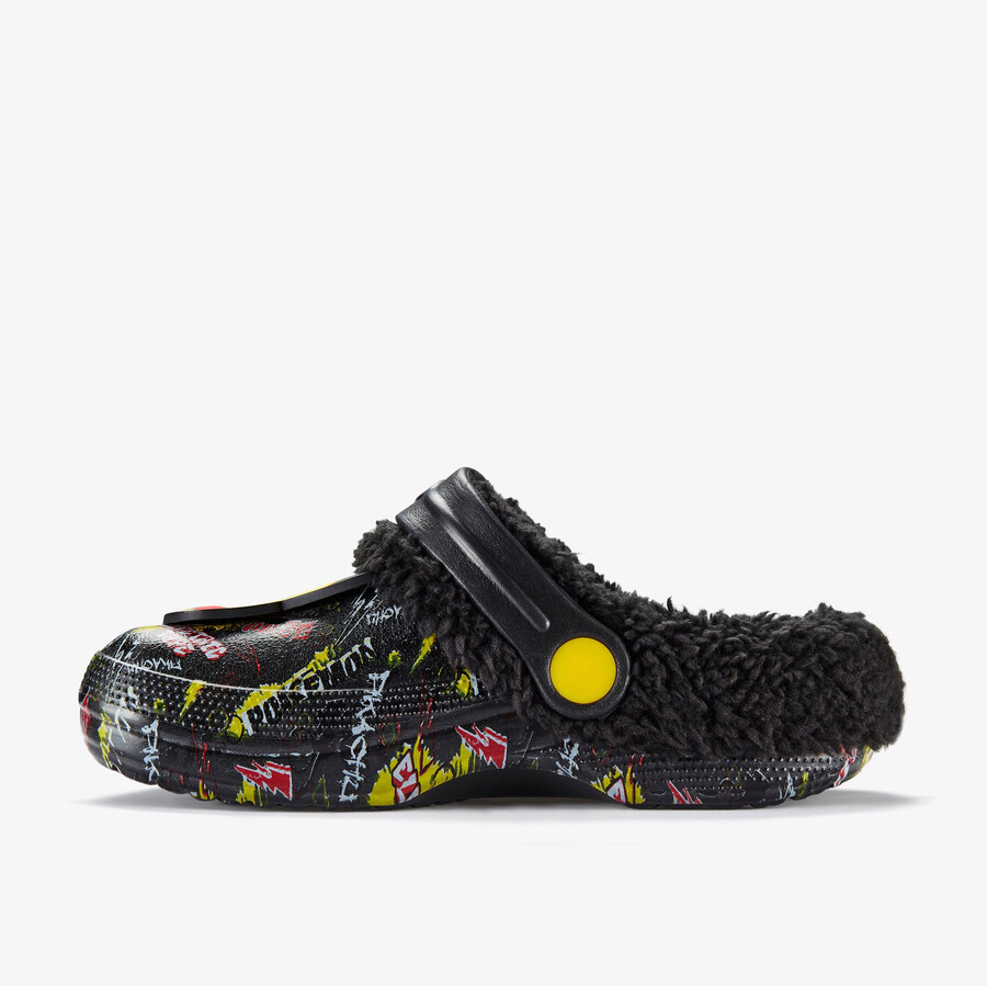 dziecięce chodaki pika clog warm lined – kombinacja czarna