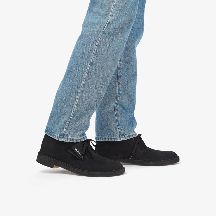 buty pustynne – czarny zamsz