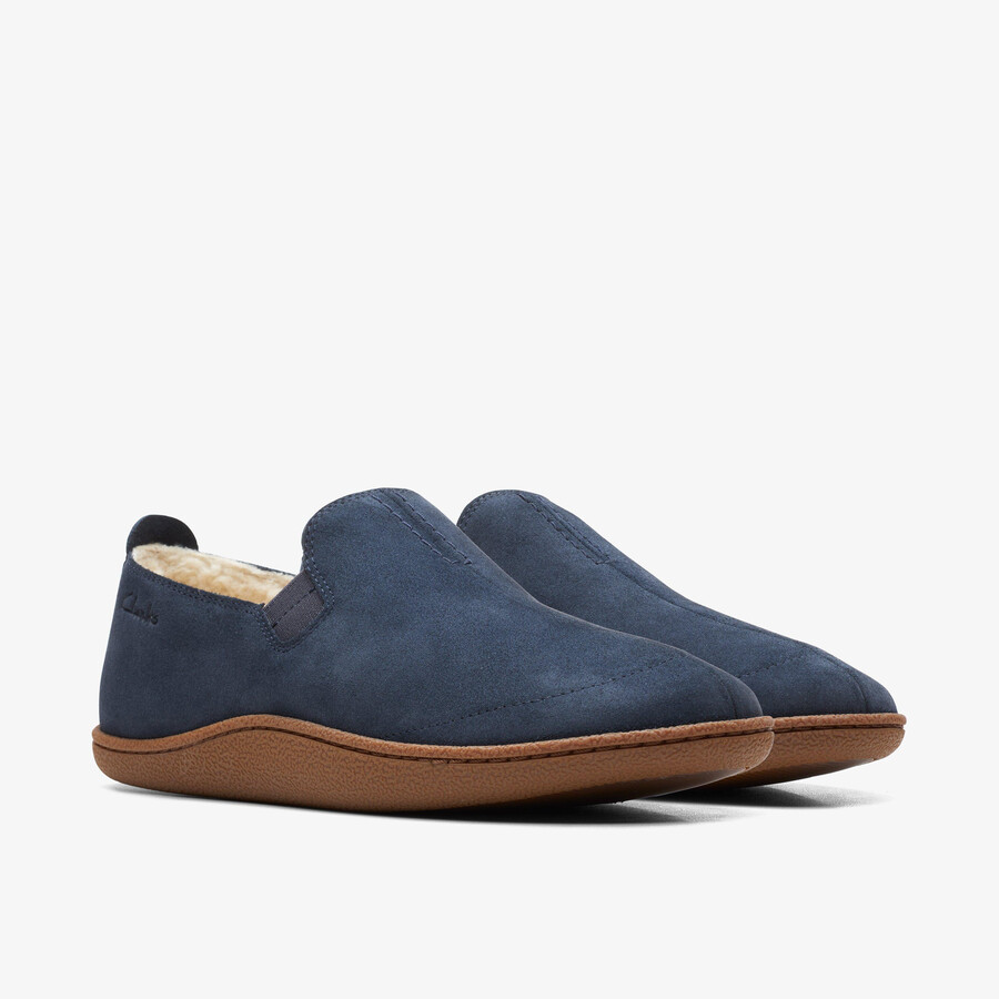 home mocc slipper - granatowy zamsz