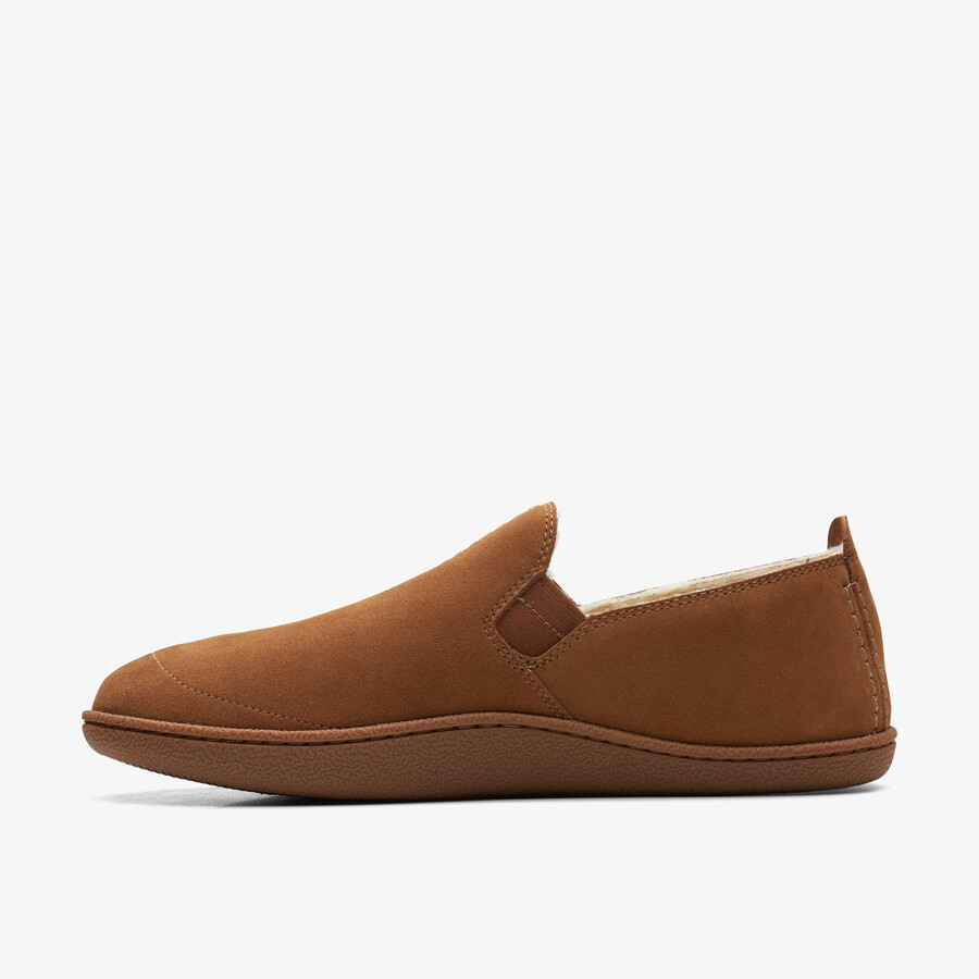 home mocc slipper - brązowy zamsz
