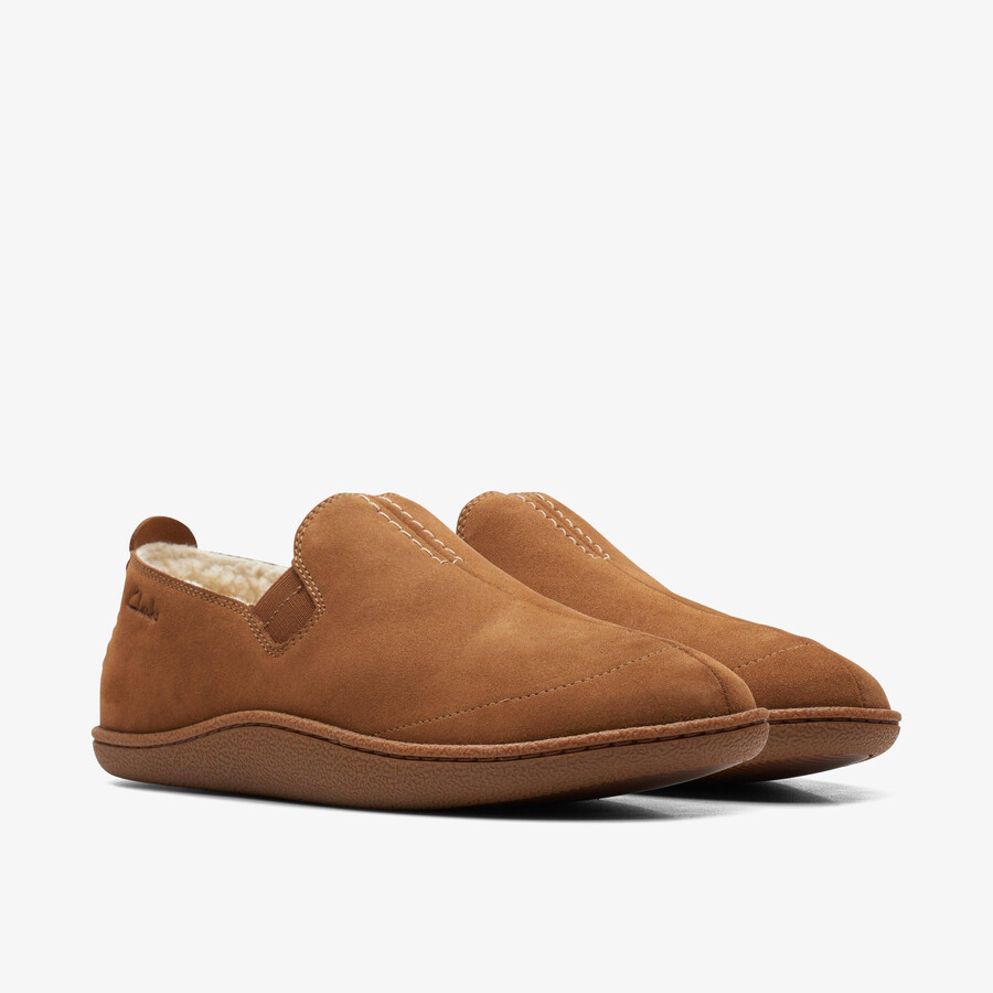 home mocc slipper - brązowy zamsz