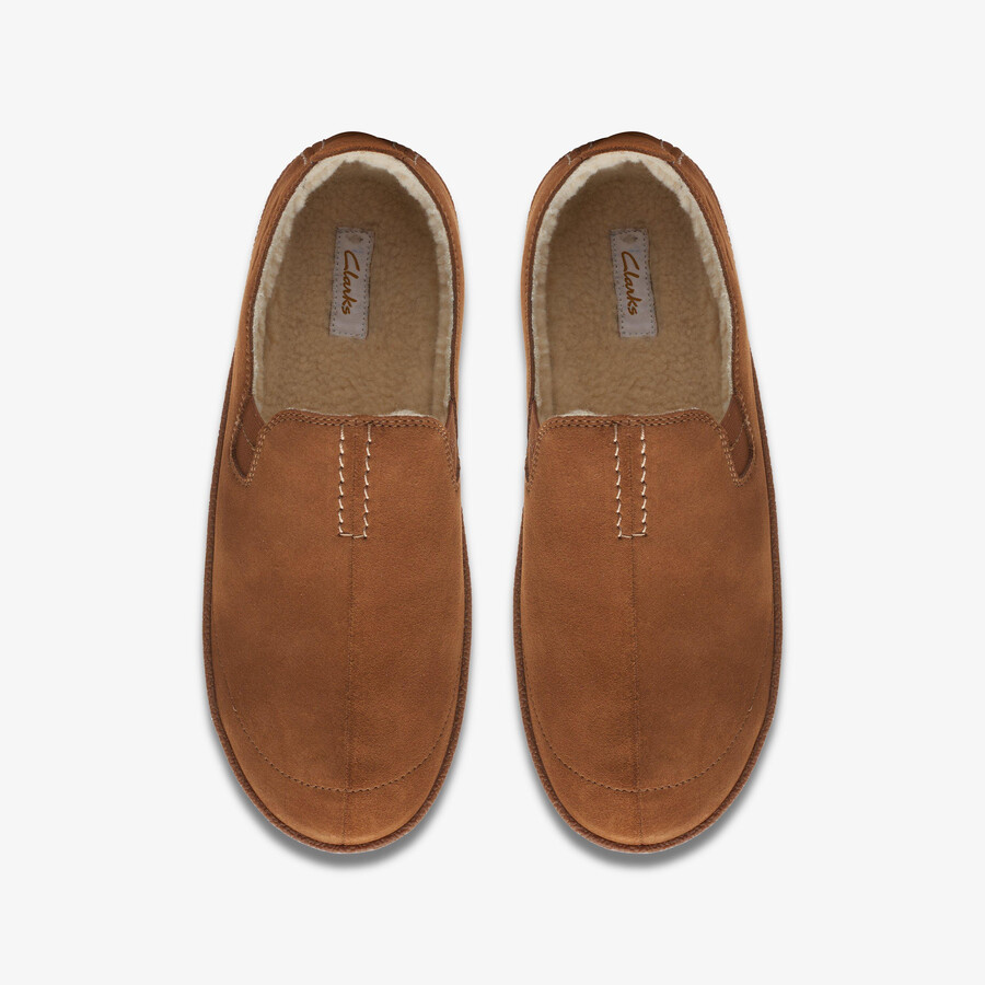 home mocc slipper - brązowy zamsz