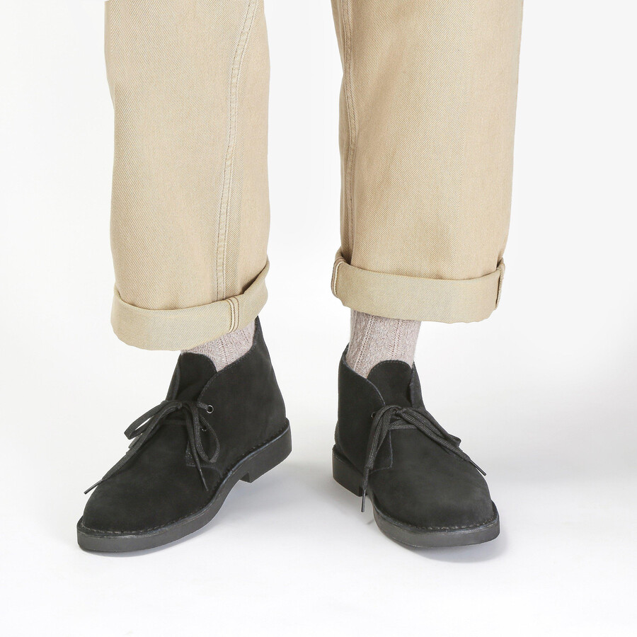 desert boot evo - czarny zamsz