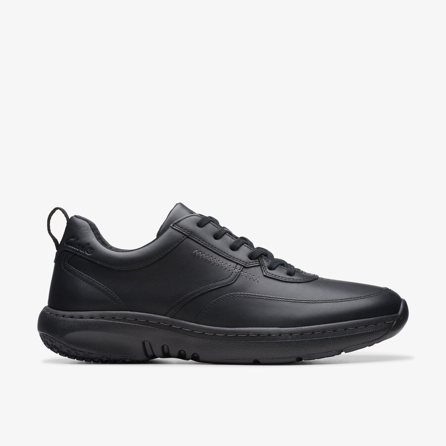 clarks pro lace - czarna skóra