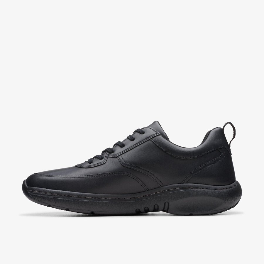 clarks pro lace - czarna skóra