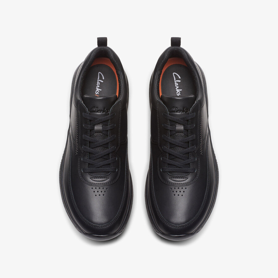 clarks pro lace - czarna skóra