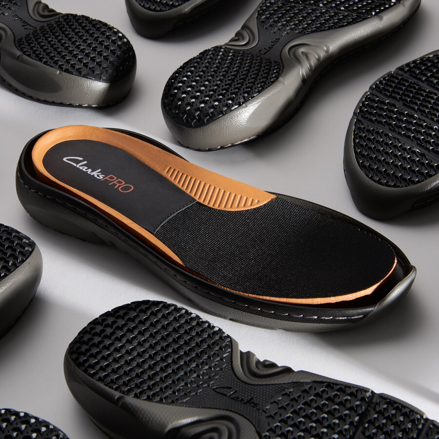 clarks pro lace - ciemnobrązowe pogniecione