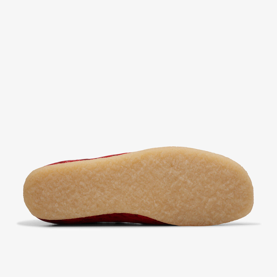 buty wallabee - czerwony kamuflaż