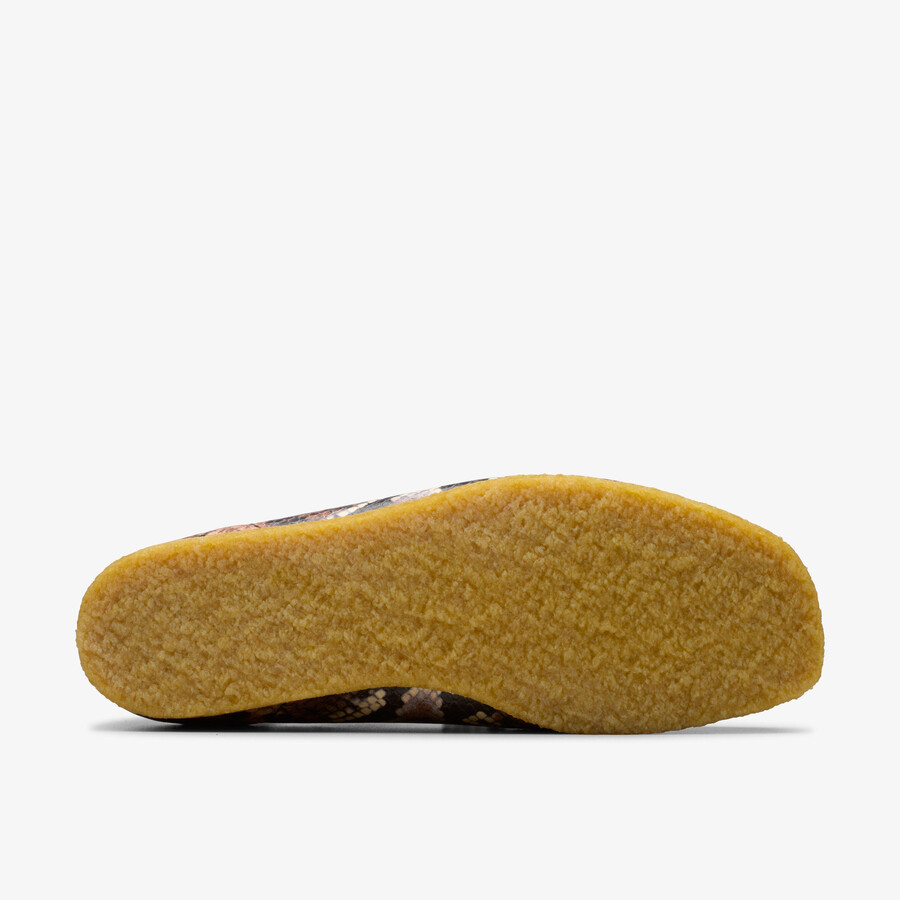 wallabee - brązowy nadruk węża