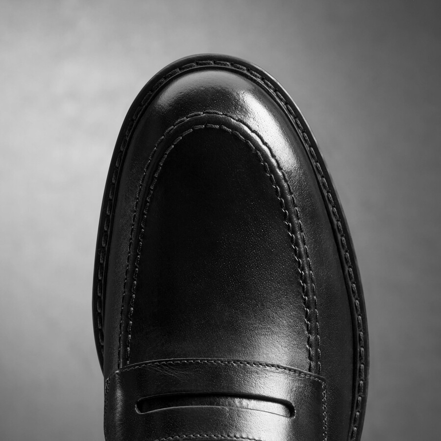 mokasyny aldwin step – czarna skóra