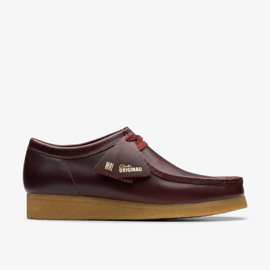 wallabee - głęboko czerwona skóra