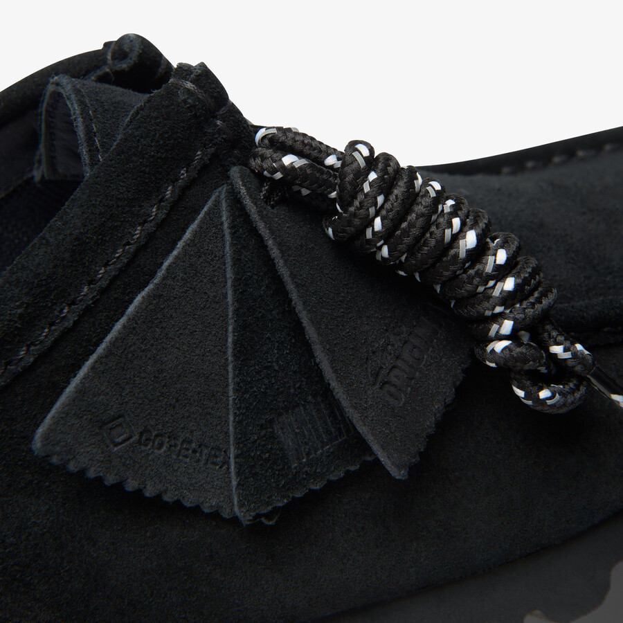 wallabee gore-tex - czarny zamsz