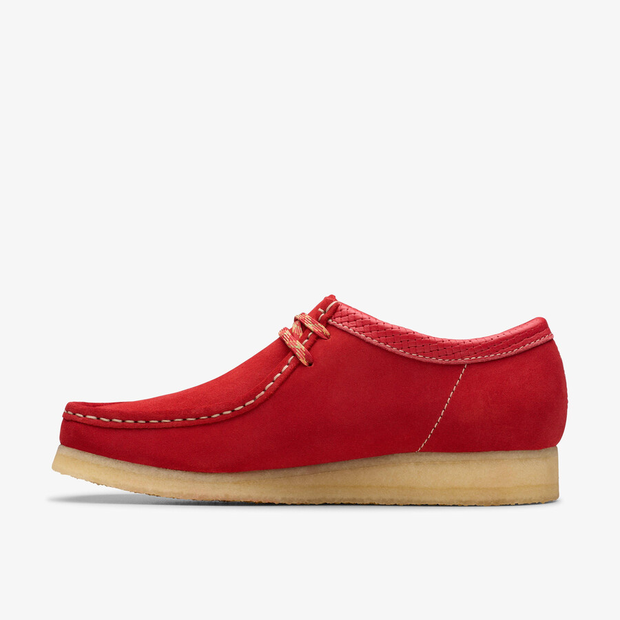 wallabee - czerwony zamsz