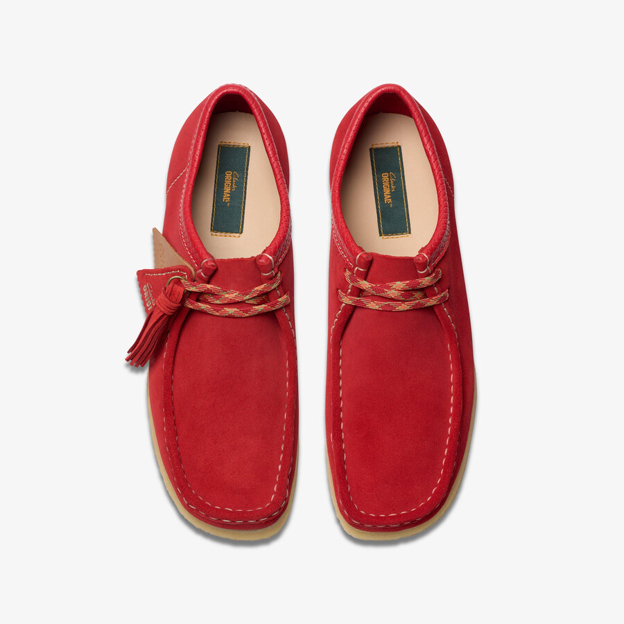 wallabee - czerwony zamsz