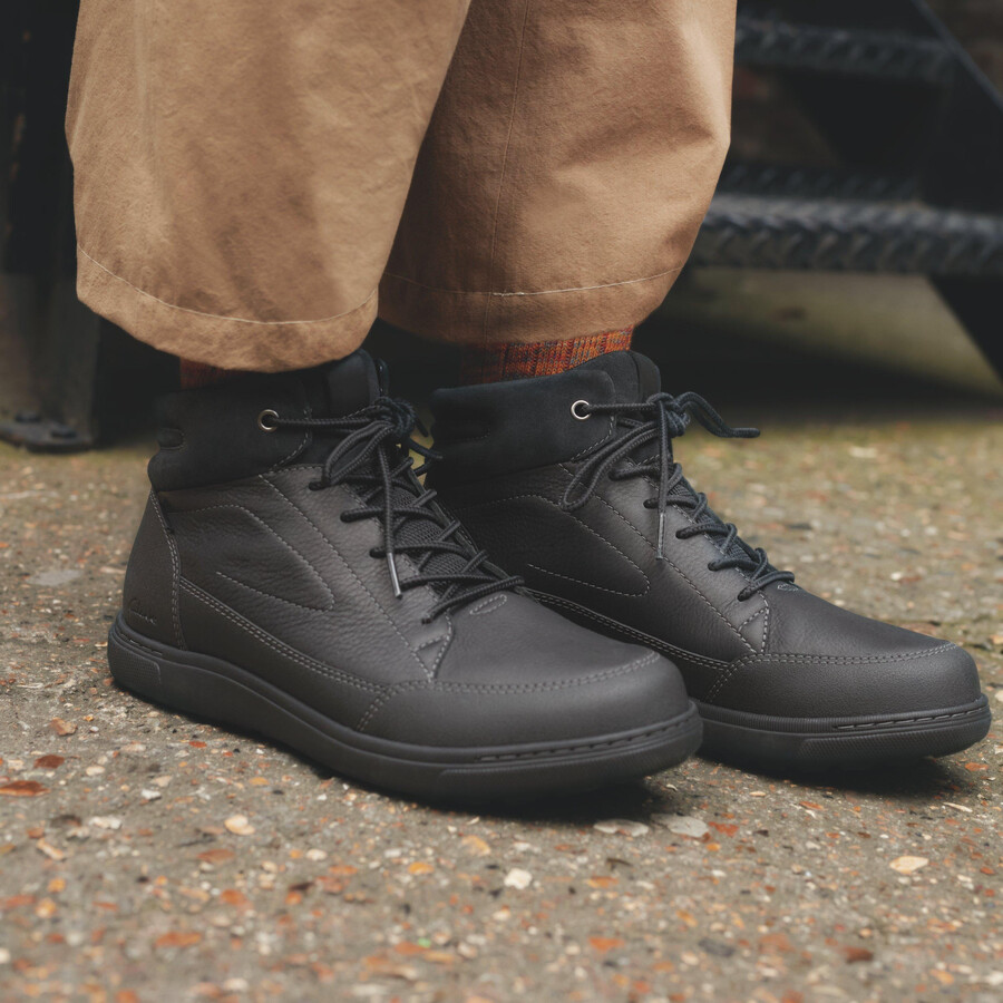 mapstone hi gore-tex - czarna skóra z ciepłą podszewką