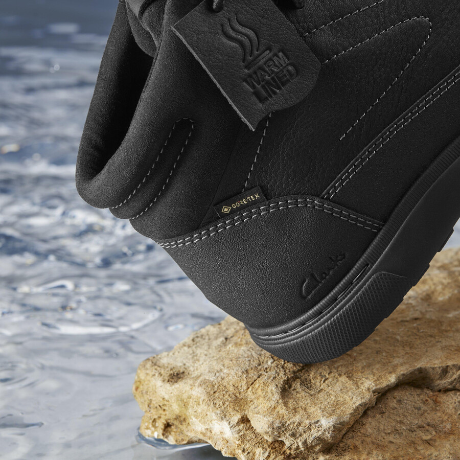 mapstone hi gore-tex - czarna skóra z ciepłą podszewką