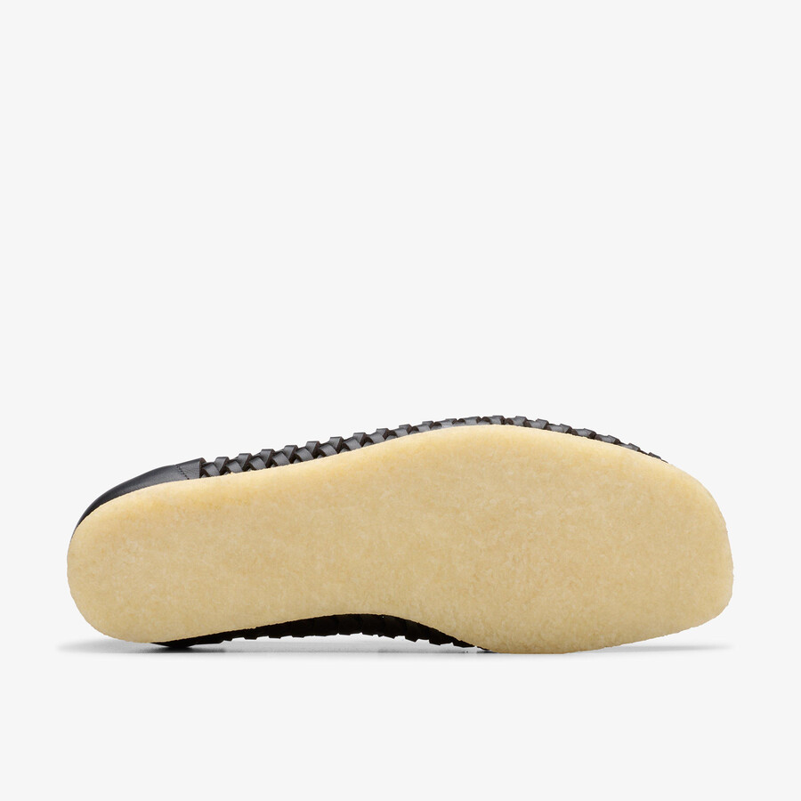 wallabee penny weave - czarna skóra