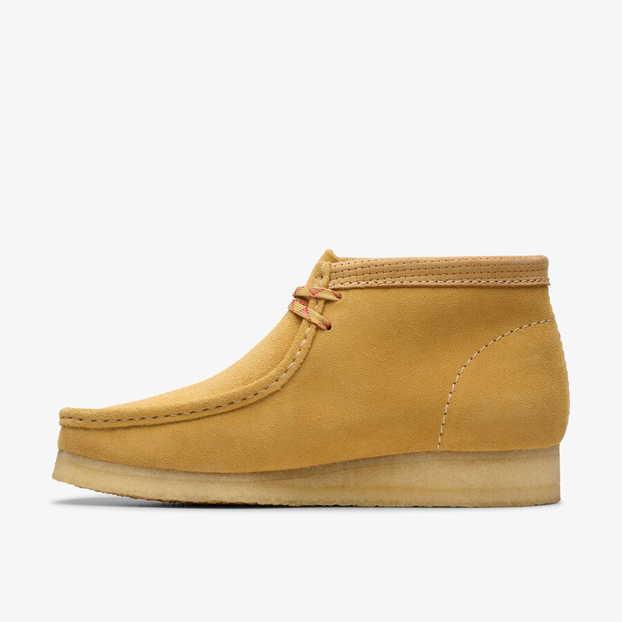 buty wallabee – zamsz w kolorze złotobrązowym