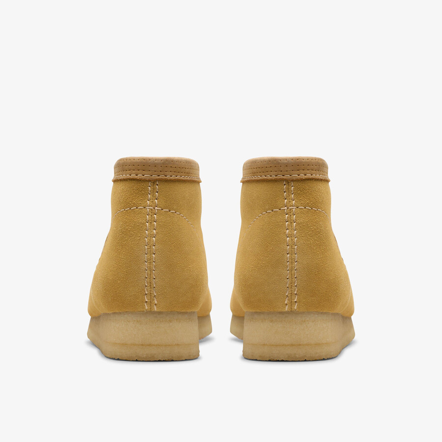 buty wallabee – zamsz w kolorze złotobrązowym