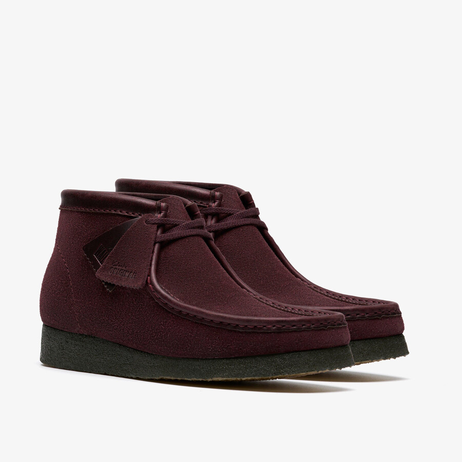 buty wallabee – zamsz w kolorze fioletowego winogrona