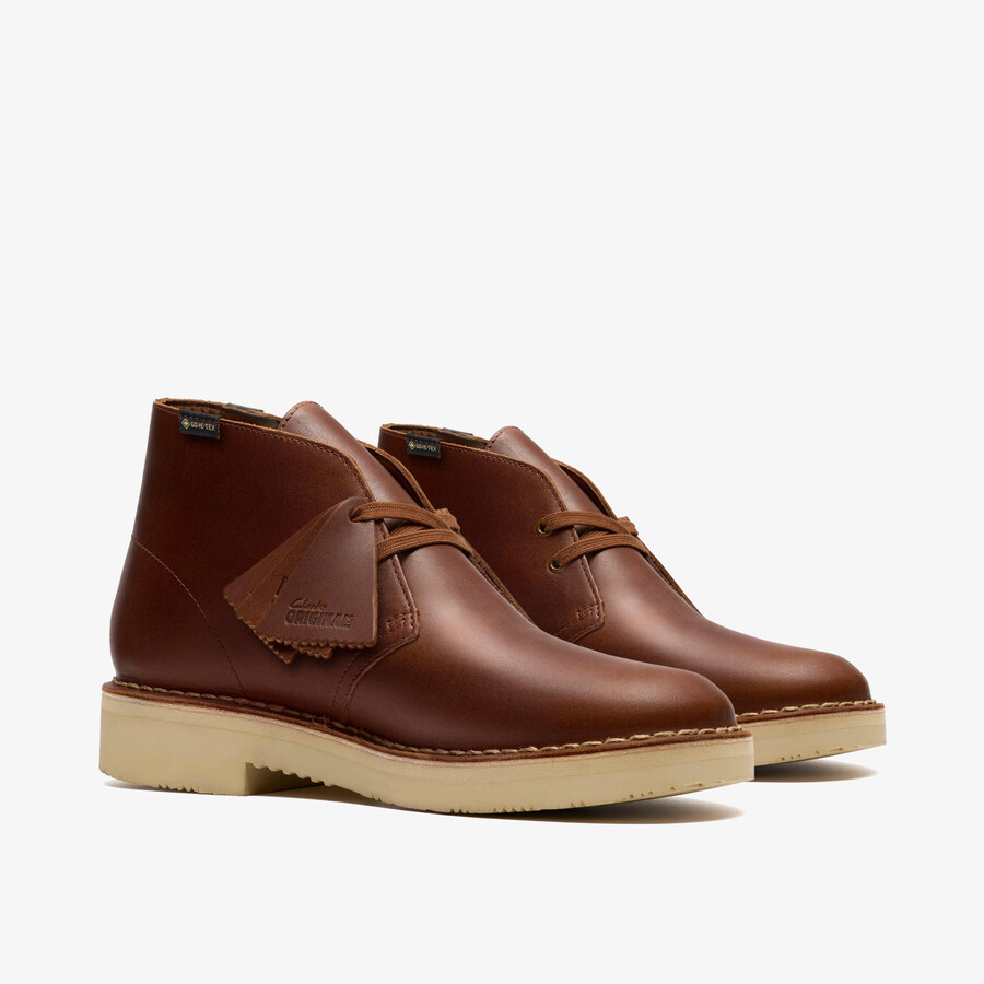 buty pustynne gore-tex - brązowa skóra