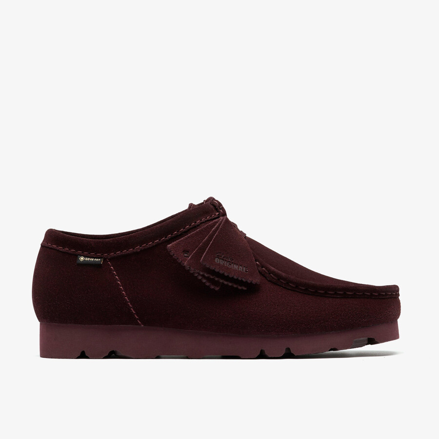wallabee gore-tex - zamsz w kolorze fioletowego winogrona