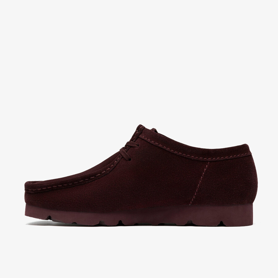 wallabee gore-tex - zamsz w kolorze fioletowego winogrona