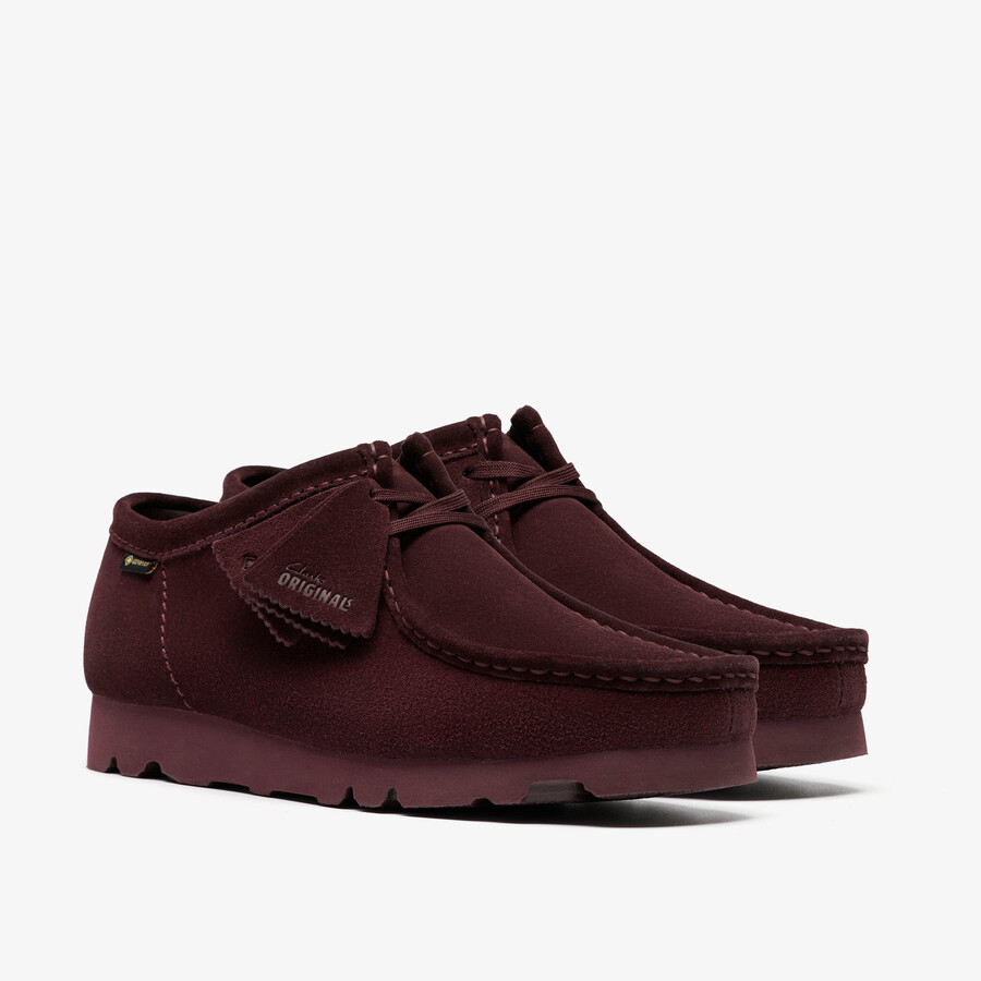 wallabee gore-tex - zamsz w kolorze fioletowego winogrona