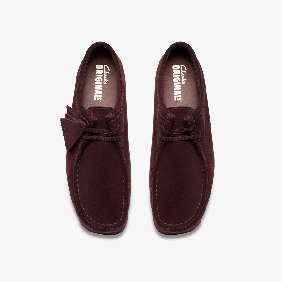 wallabee gore-tex - zamsz w kolorze fioletowego winogrona