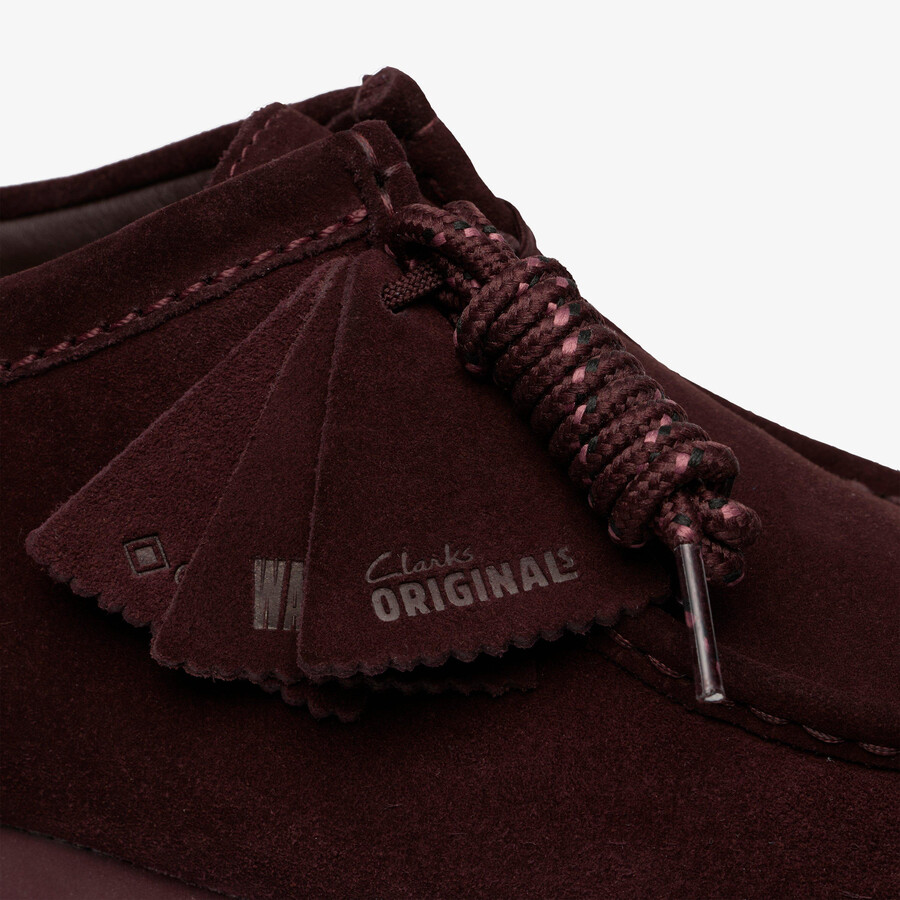 wallabee gore-tex - zamsz w kolorze fioletowego winogrona