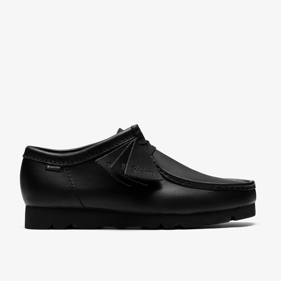 wallabee gore-tex - czarnyczarna skóra