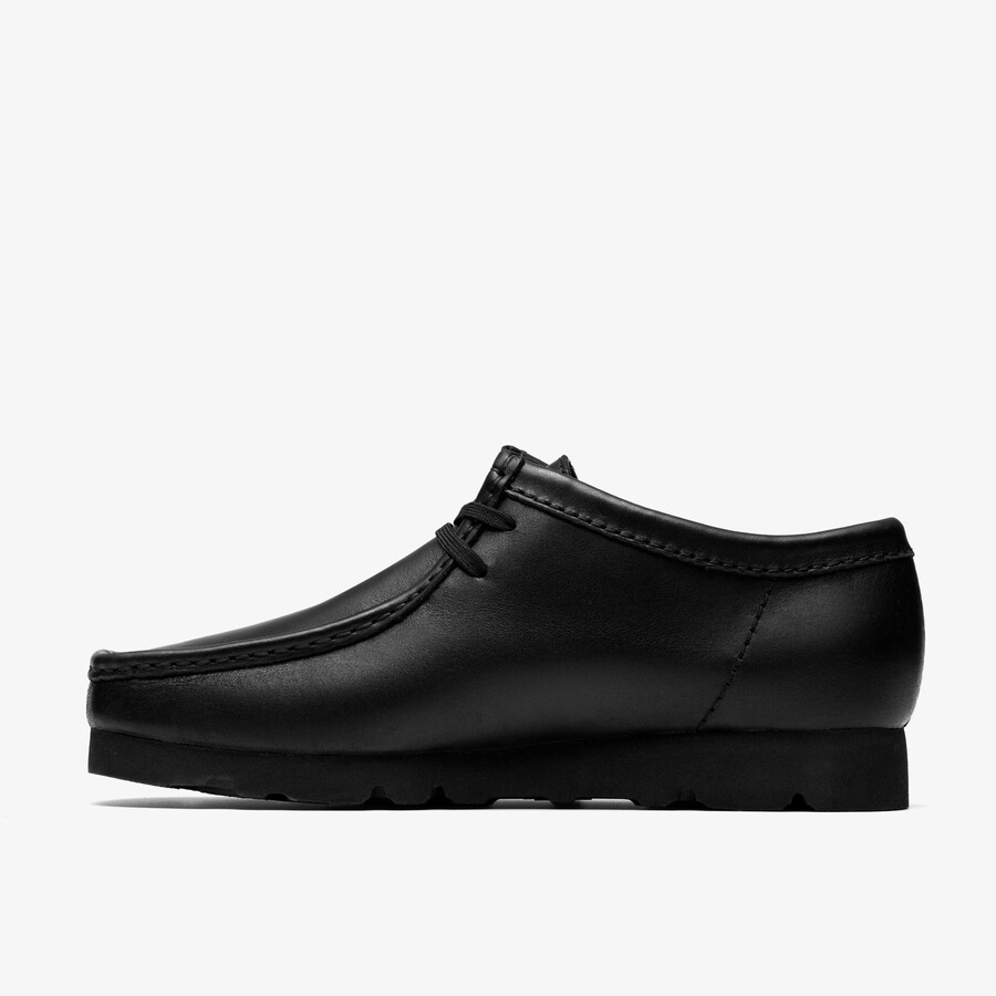 wallabee gore-tex - czarnyczarna skóra