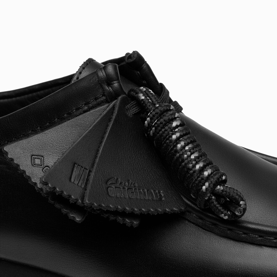 wallabee gore-tex - czarnyczarna skóra