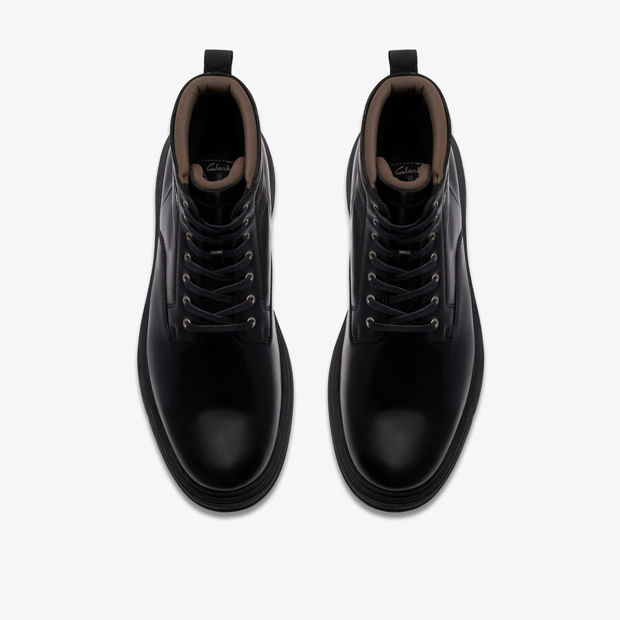 badbury hi waterproof - czarna skóra z ciepłą podszewką