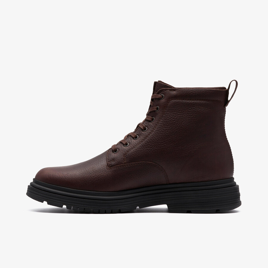 badbury hi waterproof - brązowa skóra z ciepłą podszewką