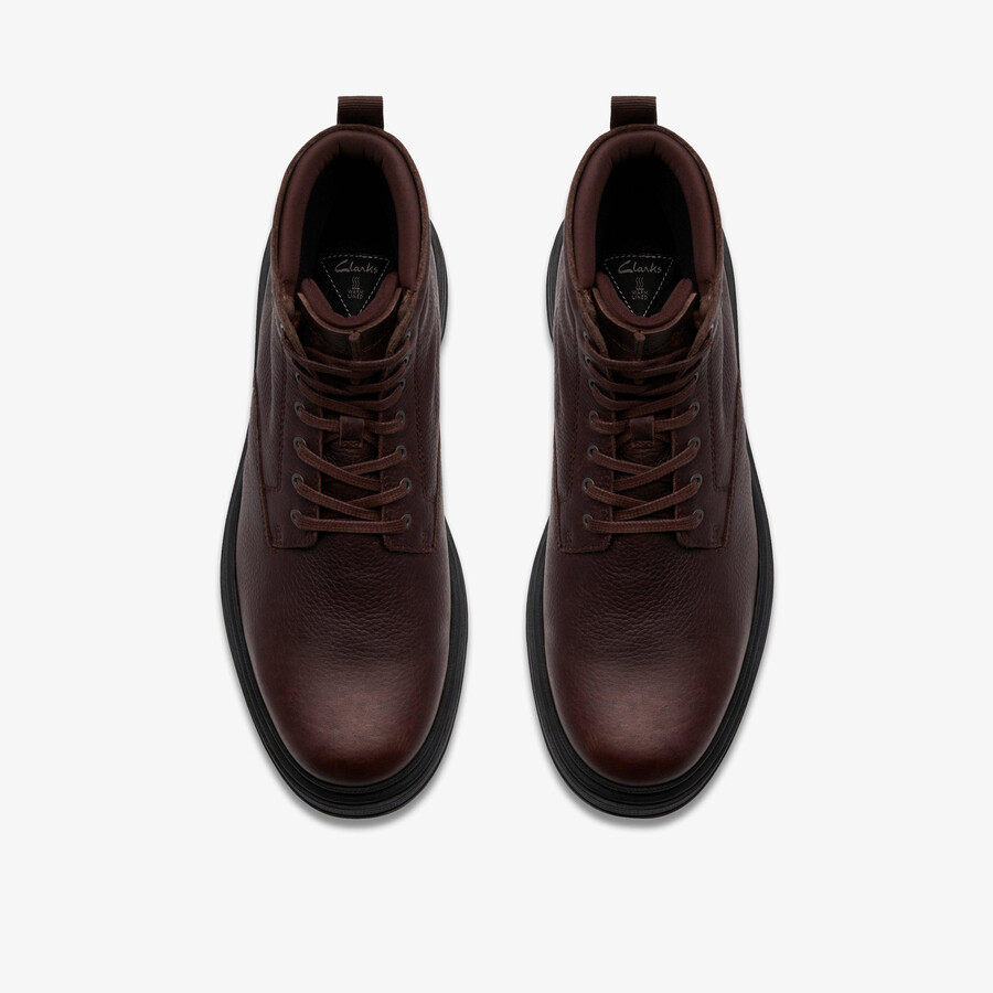 badbury hi waterproof - brązowa skóra z ciepłą podszewką