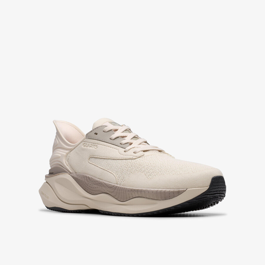 clarks pace - off white combination