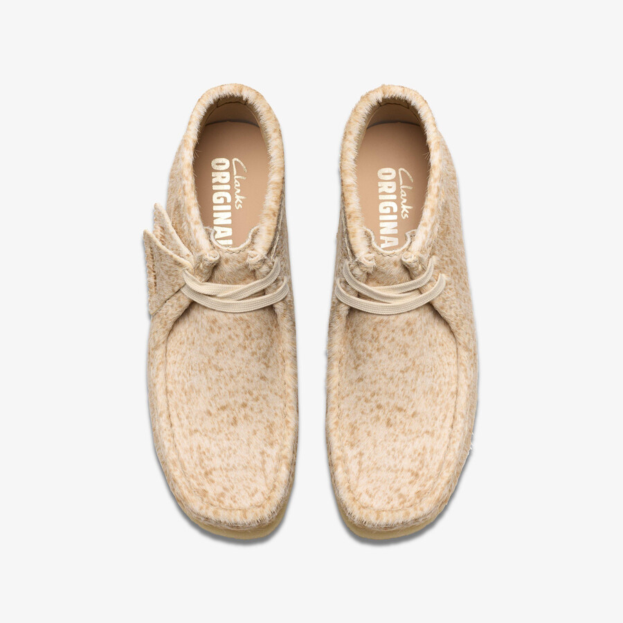 buty wallabee - z nakrapianymi włosami