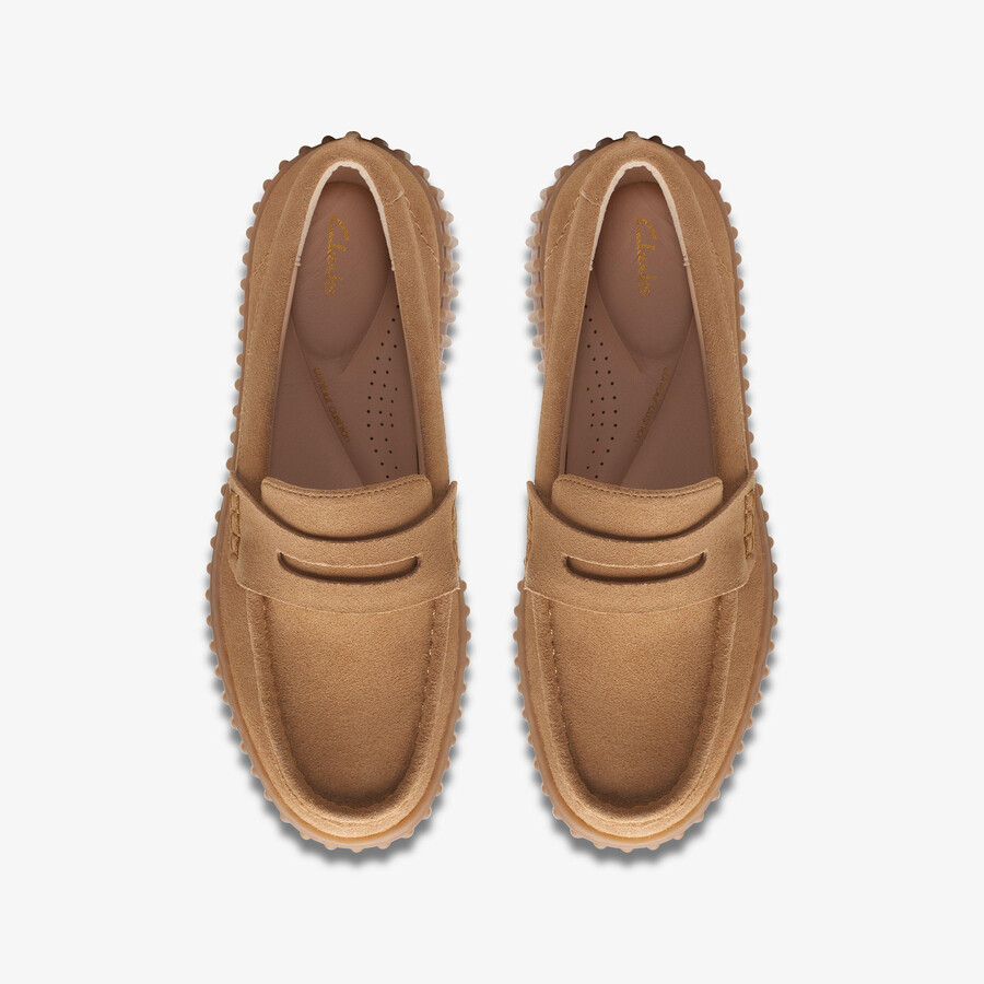 torhill penny loafer - jasnobrązowy zamsz