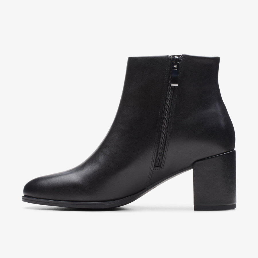 botki freva 55 zip ankle boots – czarna skóra