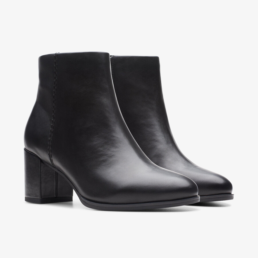 botki freva 55 zip ankle boots – czarna skóra